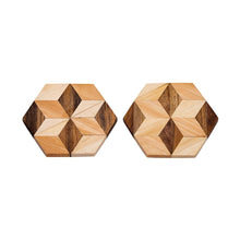 Load image into Gallery viewer, Handmade Hexagon Wooden Coasters (Set of 2 or 4)