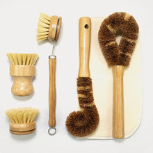 Load image into Gallery viewer, Natural Dish Brushes for Washing Up | Plant Based Kitchen Scrubber Brush (6 Piece Starter Set)