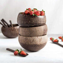Load image into Gallery viewer, Eco-friendly Coconut Bowls &amp; Spoons Set of 4