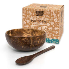 Load image into Gallery viewer, Patterned Coconut Bowl &amp; Spoon Single Set