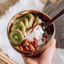 Load image into Gallery viewer, White Lacquer Coconut Bowls &amp; Spoons Set