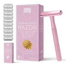 Load image into Gallery viewer, Diamond Grip Jungle Culture Safety Razors | Includes 10x Razor Blades