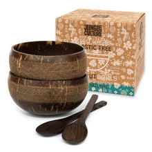 Load image into Gallery viewer, Eco-friendly Coconut Bowls &amp; Spoons Set of 2