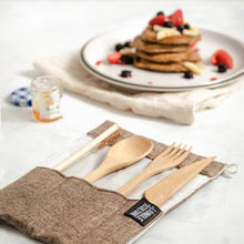 Load image into Gallery viewer, Bamboo Cutlery Set (Brown bag)