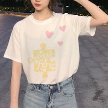 Load image into Gallery viewer, New Best Friends Harajuku T Shirt Women Ullzang Fashion Cartoon T-shirt 90s Graphic Friend T-shirt Korean Style Top Tees Female