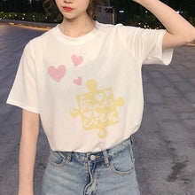 Load image into Gallery viewer, New Best Friends Harajuku T Shirt Women Ullzang Fashion Cartoon T-shirt 90s Graphic Friend T-shirt Korean Style Top Tees Female