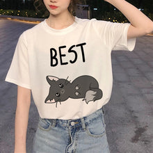 Load image into Gallery viewer, New Best Friends Harajuku T Shirt Women Ullzang Fashion Cartoon T-shirt 90s Graphic Friend T-shirt Korean Style Top Tees Female