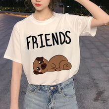 Load image into Gallery viewer, New Best Friends Harajuku T Shirt Women Ullzang Fashion Cartoon T-shirt 90s Graphic Friend T-shirt Korean Style Top Tees Female
