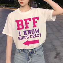 Load image into Gallery viewer, New Best Friends Harajuku T Shirt Women Ullzang Fashion Cartoon T-shirt 90s Graphic Friend T-shirt Korean Style Top Tees Female