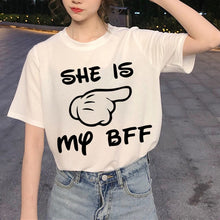 Load image into Gallery viewer, New Best Friends Harajuku T Shirt Women Ullzang Fashion Cartoon T-shirt 90s Graphic Friend T-shirt Korean Style Top Tees Female
