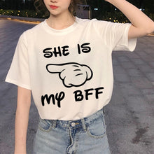 Load image into Gallery viewer, New Best Friends Harajuku T Shirt Women Ullzang Fashion Cartoon T-shirt 90s Graphic Friend T-shirt Korean Style Top Tees Female