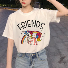 Load image into Gallery viewer, New Best Friends Harajuku T Shirt Women Ullzang Fashion Cartoon T-shirt 90s Graphic Friend T-shirt Korean Style Top Tees Female