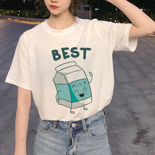 Load image into Gallery viewer, New Best Friends Harajuku T Shirt Women Ullzang Fashion Cartoon T-shirt 90s Graphic Friend T-shirt Korean Style Top Tees Female
