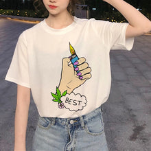 Load image into Gallery viewer, New Best Friends Harajuku T Shirt Women Ullzang Fashion Cartoon T-shirt 90s Graphic Friend T-shirt Korean Style Top Tees Female