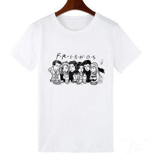 Load image into Gallery viewer, Showtly  2019 Women White Tshirts Fashion Friends TV Printed Ulzzang Harajuku Kawaii Vogue T Shirt Best Friends Shirts Tee Tops