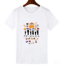Load image into Gallery viewer, Showtly  2019 Women White Tshirts Fashion Friends TV Printed Ulzzang Harajuku Kawaii Vogue T Shirt Best Friends Shirts Tee Tops