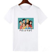 Load image into Gallery viewer, Showtly  2019 Women White Tshirts Fashion Friends TV Printed Ulzzang Harajuku Kawaii Vogue T Shirt Best Friends Shirts Tee Tops