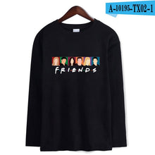 Load image into Gallery viewer, 2019 Autumn Friends Soft Tee Shirts Warm Long Sleeve Warm Hip Hop T-shirt Women/Men T-shirt Women For Plub Size 4XL
