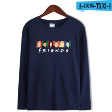 Load image into Gallery viewer, 2019 Autumn Friends Soft Tee Shirts Warm Long Sleeve Warm Hip Hop T-shirt Women/Men T-shirt Women For Plub Size 4XL