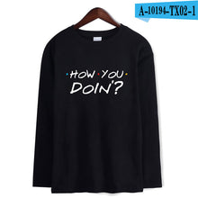 Load image into Gallery viewer, 2019 Autumn Friends Soft Tee Shirts Warm Long Sleeve Warm Hip Hop T-shirt Women/Men T-shirt Women For Plub Size 4XL