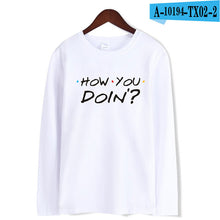 Load image into Gallery viewer, 2019 Autumn Friends Soft Tee Shirts Warm Long Sleeve Warm Hip Hop T-shirt Women/Men T-shirt Women For Plub Size 4XL