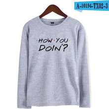Load image into Gallery viewer, 2019 Autumn Friends Soft Tee Shirts Warm Long Sleeve Warm Hip Hop T-shirt Women/Men T-shirt Women For Plub Size 4XL