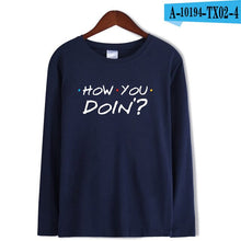 Load image into Gallery viewer, 2019 Autumn Friends Soft Tee Shirts Warm Long Sleeve Warm Hip Hop T-shirt Women/Men T-shirt Women For Plub Size 4XL