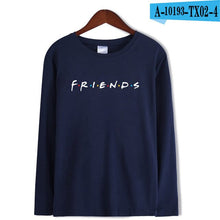 Load image into Gallery viewer, 2019 Autumn Friends Soft Tee Shirts Warm Long Sleeve Warm Hip Hop T-shirt Women/Men T-shirt Women For Plub Size 4XL