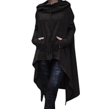 Load image into Gallery viewer, Women Casual Irregular Hood Sweatshirt Hooded Ladies Long Pullover Blouse Tops