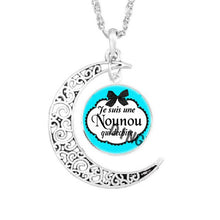 Load image into Gallery viewer, Vegan diet jewelry vegetarian diet pendant go organic necklace Herbivore go vegan Moon necklaces paleo diet Chain charms silver
