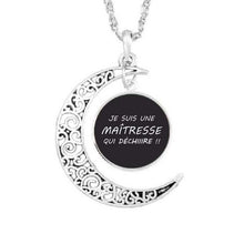 Load image into Gallery viewer, Vegan diet jewelry vegetarian diet pendant go organic necklace Herbivore go vegan Moon necklaces paleo diet Chain charms silver