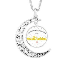Load image into Gallery viewer, Vegan diet jewelry vegetarian diet pendant go organic necklace Herbivore go vegan Moon necklaces paleo diet Chain charms silver