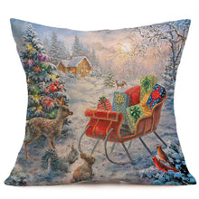 Load image into Gallery viewer, Merry Christmas Linen Pillow Cases Sofa Cushion Cover Home Decoration