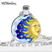 Load image into Gallery viewer, NS-00787 New Design Glass Cabochon Moon and Sun Necklace Handmade Round Moon and Sun Yin Yang Harmonious Pendant Jewelry HZ1