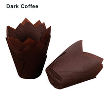 Load image into Gallery viewer, 50PCS High Temperature Resistance Cake Paper Cup Christmas Tulip Muffin Wraps Cases Baking Cups