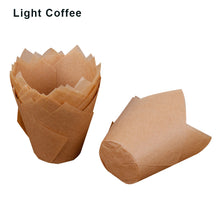 Load image into Gallery viewer, 50PCS High Temperature Resistance Cake Paper Cup Christmas Tulip Muffin Wraps Cases Baking Cups