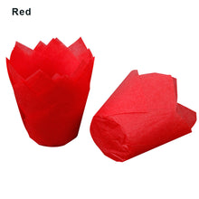 Load image into Gallery viewer, 50PCS High Temperature Resistance Cake Paper Cup Christmas Tulip Muffin Wraps Cases Baking Cups