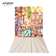 Load image into Gallery viewer, Andoer 1.5 * 0.9m/4.9 * 3.0ft Christmas Backdrop Photography Background Snow Wood Floor Picture for DSLR Camera Children Newborn Wedding Photo Studio Video