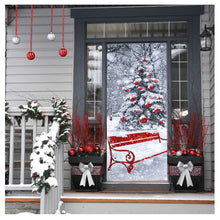 Load image into Gallery viewer, Door Mural Wallpaper Stickers Snow Trees Self-adhesive Vinyl 3D Peel and Stick Removable for Christmas Holiday Art Door Decals 30.3x78.7",Multicolor