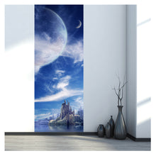 Load image into Gallery viewer, Door Mural Wallpaper Stickers Snow Trees Self-adhesive Vinyl 3D Peel and Stick Removable for Christmas Holiday Art Door Decals 30.3x78.7",Multicolor