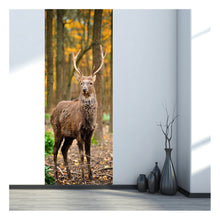 Load image into Gallery viewer, Door Mural Wallpaper Stickers Snow Trees Self-adhesive Vinyl 3D Peel and Stick Removable for Christmas Holiday Art Door Decals 30.3x78.7",Multicolor