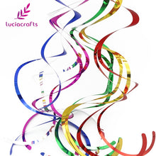 Load image into Gallery viewer, SALE! Lucia crafts 6pcs 90-14.5cm Spiral Ceiling Hanging Sequins Party Christmas Wedding Decoration Accessories 058002048