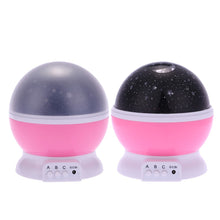 Load image into Gallery viewer, LED Starry Sky Rotating Night Light Moon USB Ball Projector Lamp 360 Degree Multi-colored Romantic Children Baby Bedroom Nursery Use Christmas Festival Gift Blue