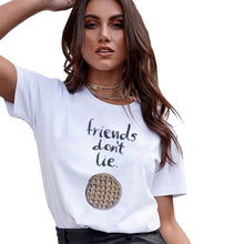 Load image into Gallery viewer, T-Shirt Women Top New Harajuku Summer Fashion Casual Friends TV Printed Kawaii Vogue Best Friends Shirts Tee Tops Ladies Clothes