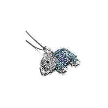 Load image into Gallery viewer, Rhinestone Finmind Lovely Pendant Necklace for Women Rhinestone Elephant Necklace Jewellery Accessory Gift for Christmas Birthday Festival (Red) (35cm+8cm)