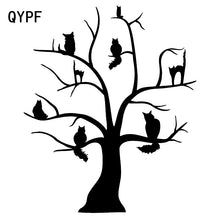 Load image into Gallery viewer, QYPF 16cm*19.1cm Harmonious Animal On The Tree Vivid Beautiful And Dignified Vinyl Car Window Sticker Decal C18-0425