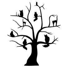 Load image into Gallery viewer, QYPF 16cm*19.1cm Harmonious Animal On The Tree Vivid Beautiful And Dignified Vinyl Car Window Sticker Decal C18-0425