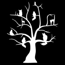 Load image into Gallery viewer, QYPF 16cm*19.1cm Harmonious Animal On The Tree Vivid Beautiful And Dignified Vinyl Car Window Sticker Decal C18-0425