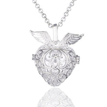 Load image into Gallery viewer, Hollow Out Angel Wing Harmony Ball Pendant Necklace Pregnancy Chime Ball Mexcian Bola Pendants Jewelry Women Sweater Chain Woman