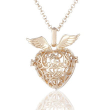 Load image into Gallery viewer, Hollow Out Angel Wing Harmony Ball Pendant Necklace Pregnancy Chime Ball Mexcian Bola Pendants Jewelry Women Sweater Chain Woman
